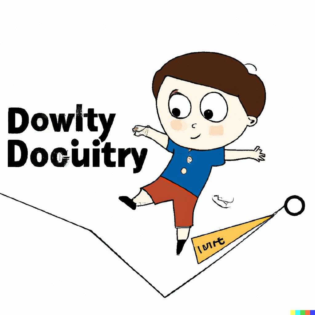 the discovery of gravity, cartoon, chibi